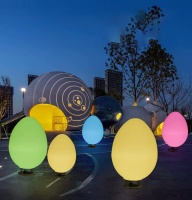 Светильник Яйцо 65х110 питание от АКБ, RGB